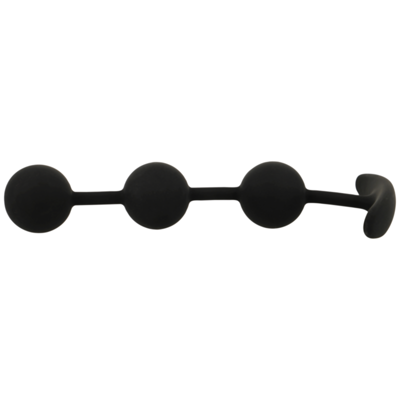 BLACK&SILVER - HARRY ANAL ROSARY 3 BOULES SILICONE 14 CM